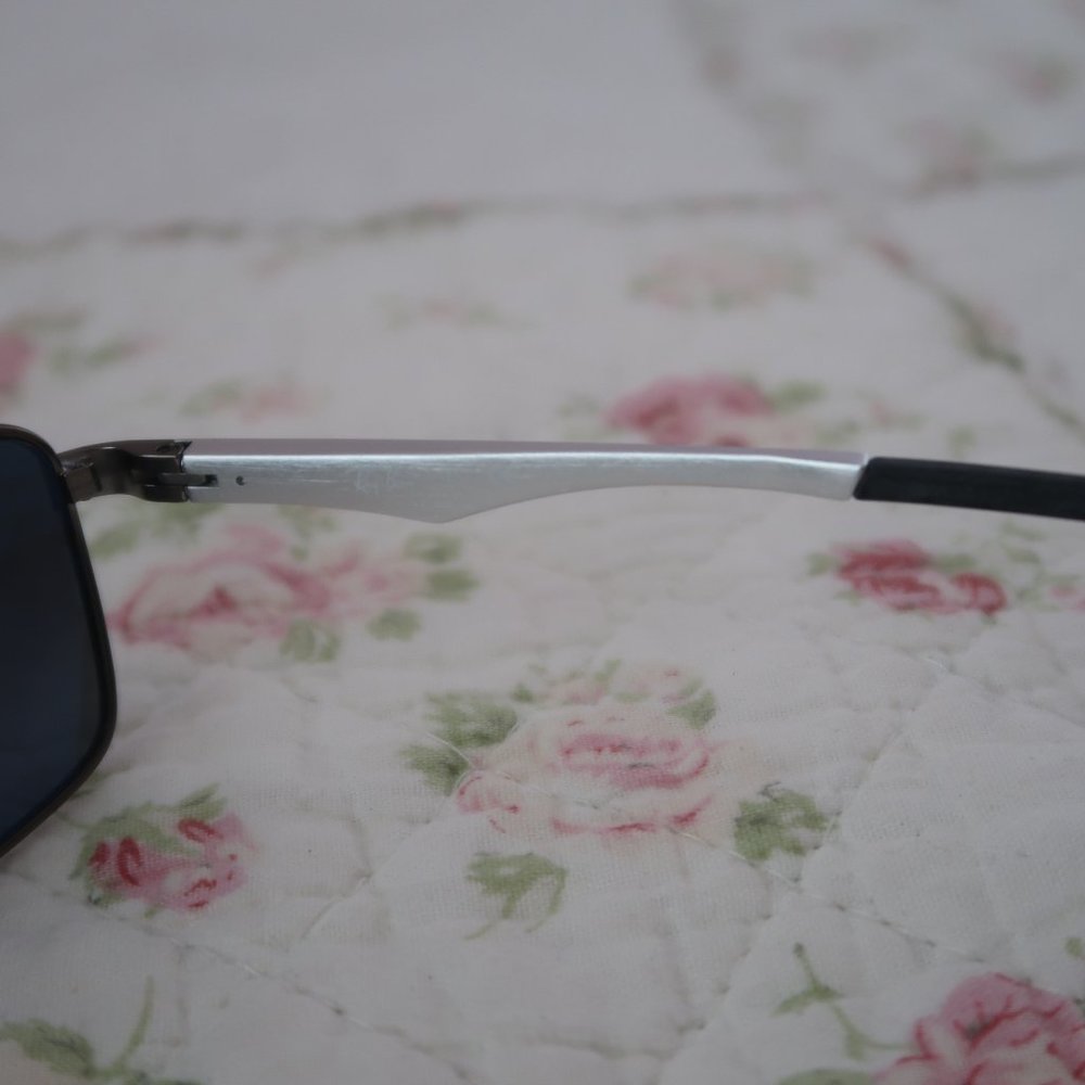 Authentic Ray-Ban Silver/Grey Rectangle Metal Sun… - image 5